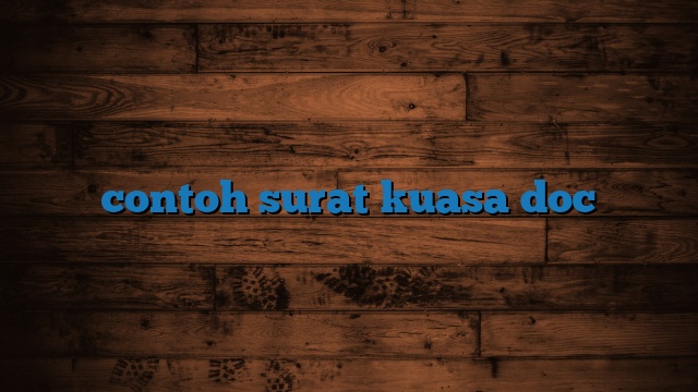 contoh surat kuasa doc