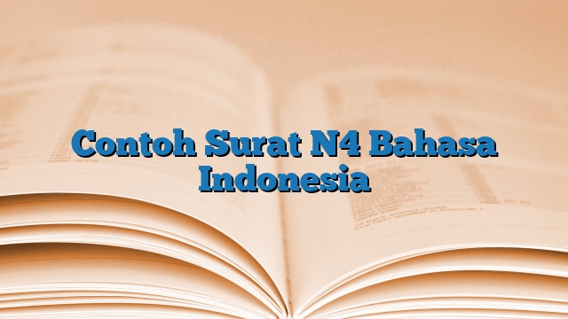 Contoh Surat N4 Bahasa Indonesia